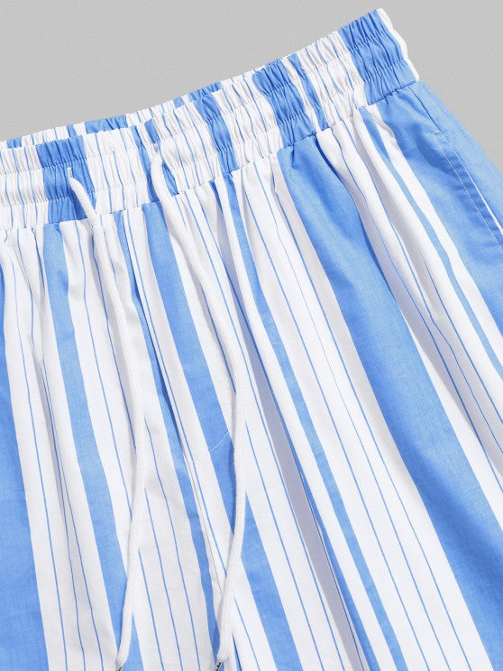 Casual Striped Shirt And Shorts - Grafton Collection