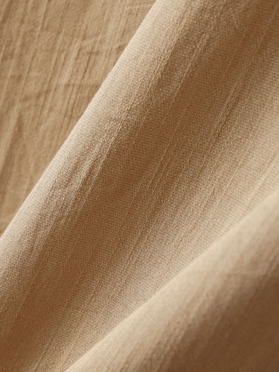 Half Button Shirt And Drawstring Shorts Set - Grafton Collection