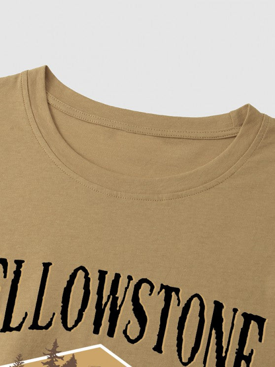 Trees Pattern T Shirt And Casual Shorts Set - Grafton Collection