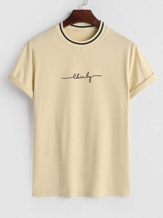 Letter Print T Shirt And Graphic Shorts Set - Grafton Collection