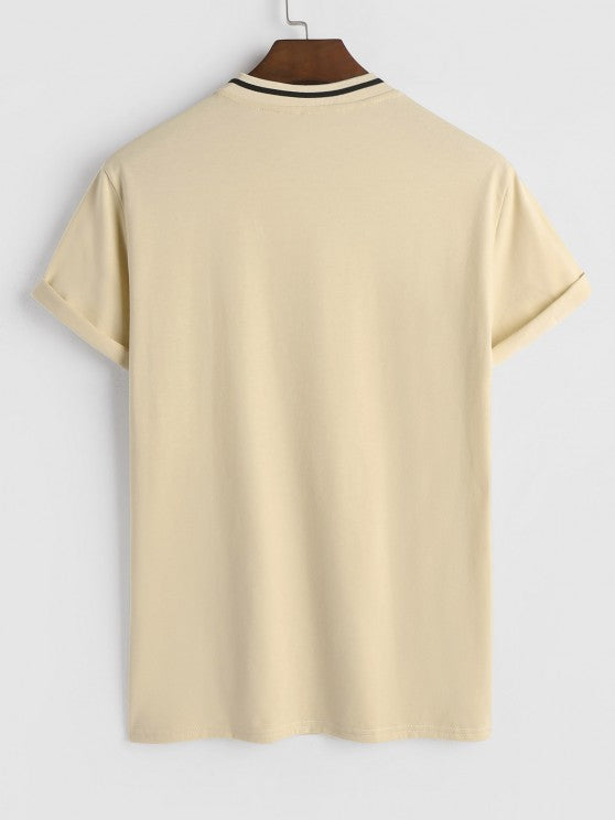 Letter Print T Shirt And Graphic Shorts Set - Grafton Collection