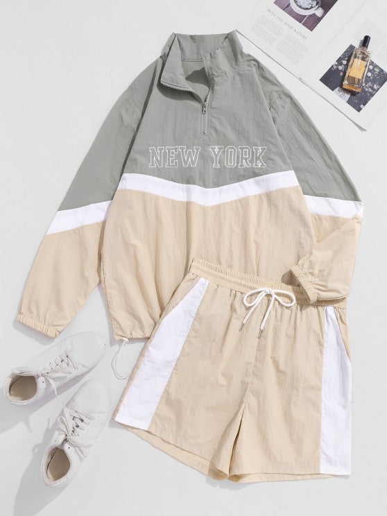 New York Windbreaker And Shorts Set - Grafton Collection