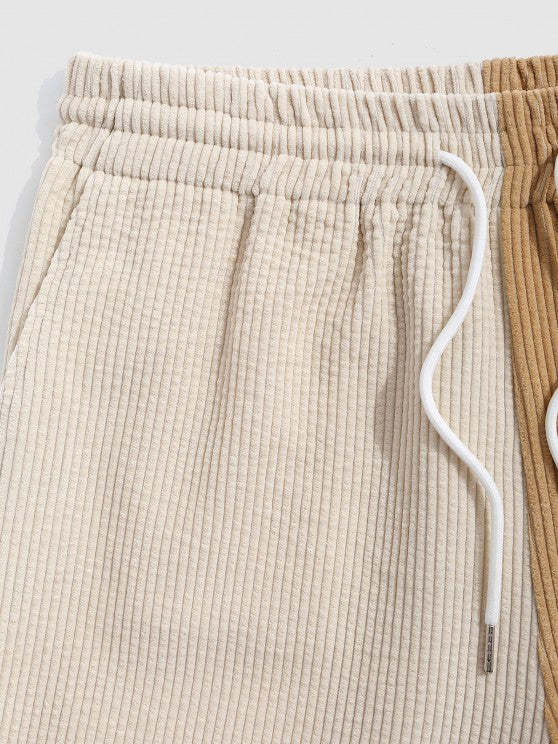 Polo Collared T Shirt With Corduroy Shorts - Grafton Collection