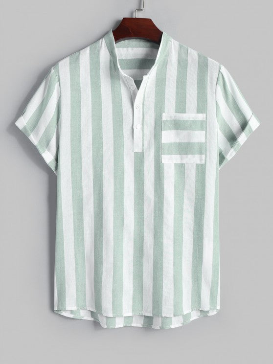 Collar Pullover Shirt And Drawstring Shorts - Grafton Collection