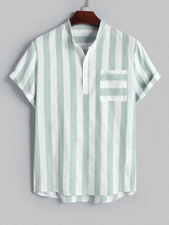 Collar Pullover Shirt And Drawstring Shorts - Grafton Collection