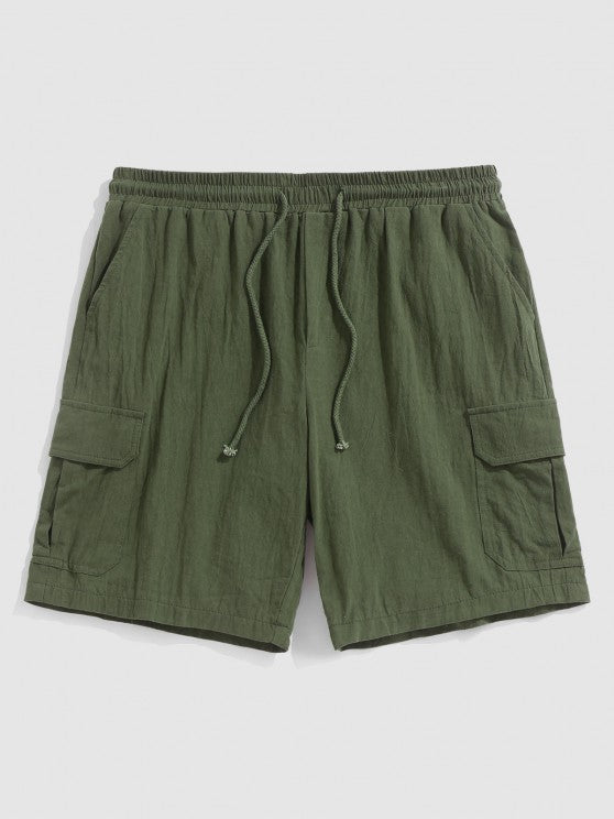 Striped Vacation Shirt And Cargo Shorts Set - Grafton Collection