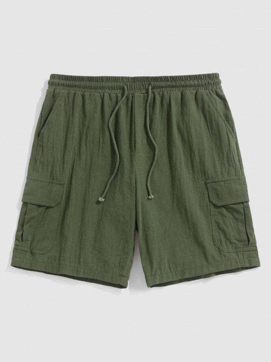 Striped Vacation Shirt And Cargo Shorts Set - Grafton Collection