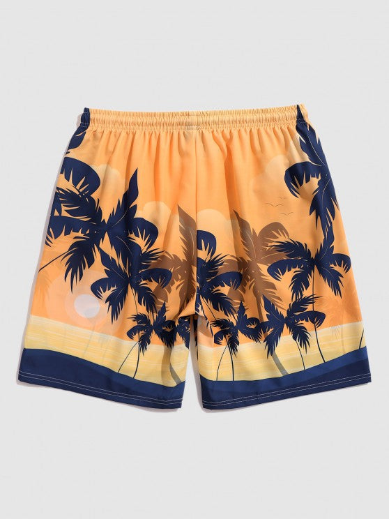 Sunset Pattern Beach Shirt And Shorts - Grafton Collection