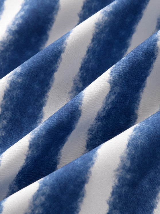 Watercolour Striped Pattern Shirt With Shorts - Grafton Collection