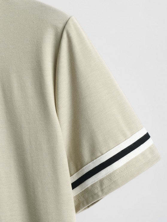 Braid Strap T Shirt With Casual Shorts Set - Grafton Collection