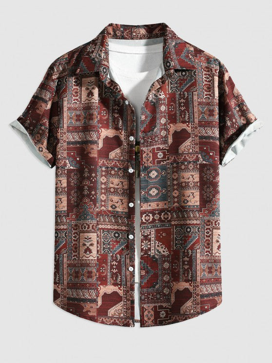 Printed Shirt And Shorts Set - Grafton Collection