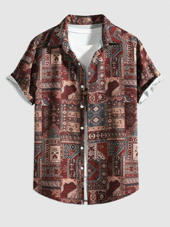 Printed Shirt And Shorts Set - Grafton Collection