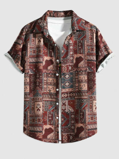 Printed Shirt And Shorts Set - Grafton Collection