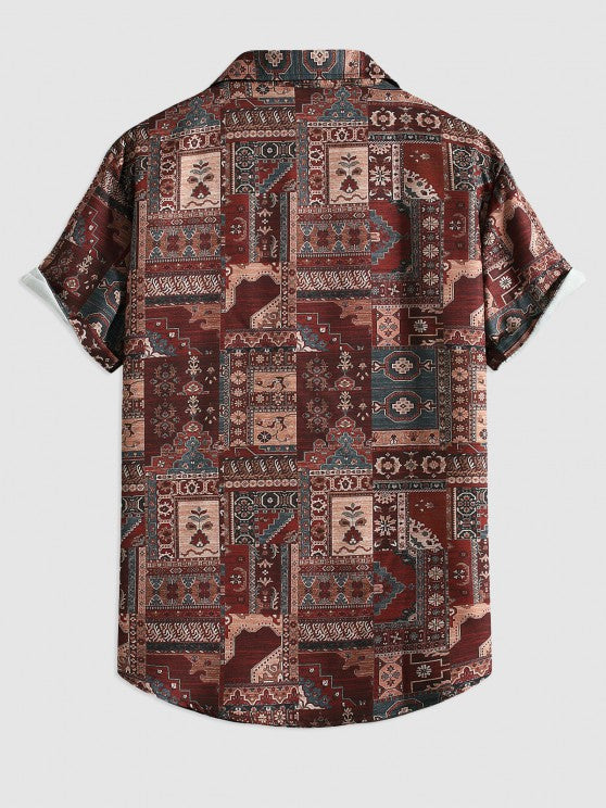 Printed Shirt And Shorts Set - Grafton Collection