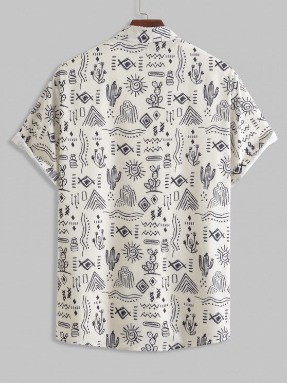 Short Sleeves Shirt With Cargo Pants Set - Grafton Collection