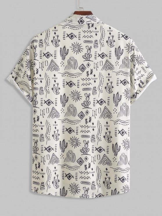 Short Sleeves Shirt With Cargo Pants Set - Grafton Collection