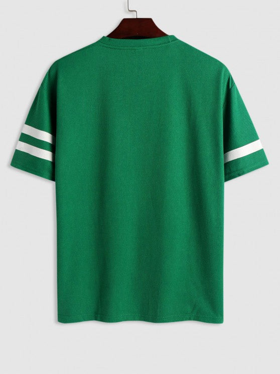 Striped Short Sleeves T Shirt And Shorts Set - Grafton Collection