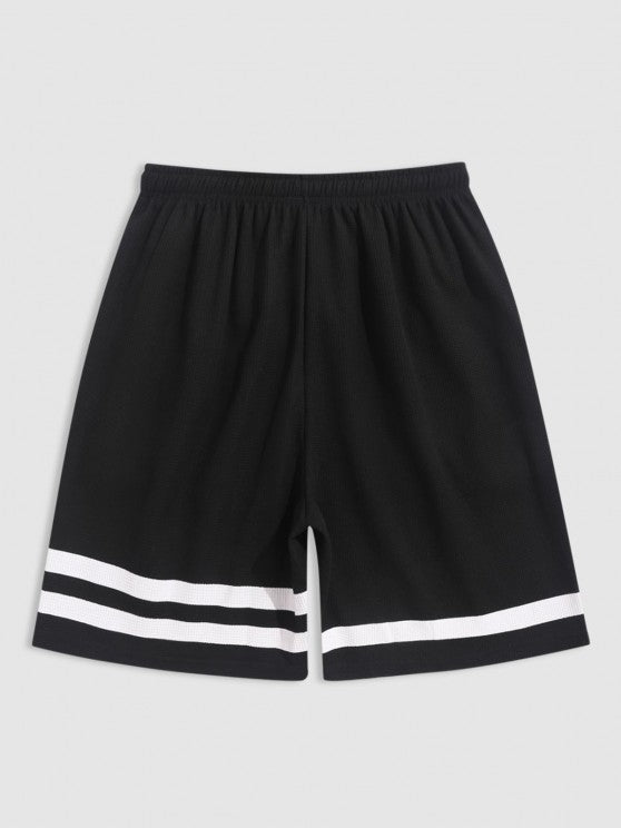 Striped Short Sleeves T Shirt And Shorts Set - Grafton Collection