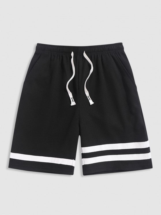 Striped Short Sleeves T Shirt And Shorts Set - Grafton Collection