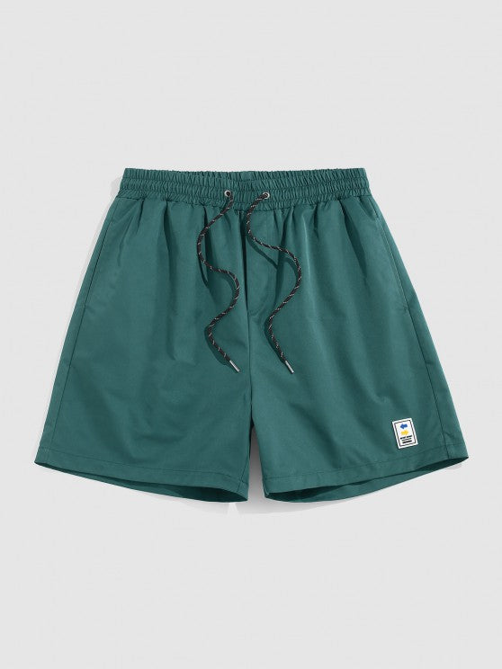 Collar Pullover Shirt And Drawstring Shorts - Grafton Collection