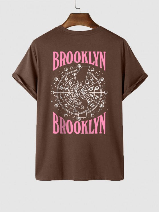 Graphic Printed T-Shirt And Casual Shorts Set - Grafton Collection