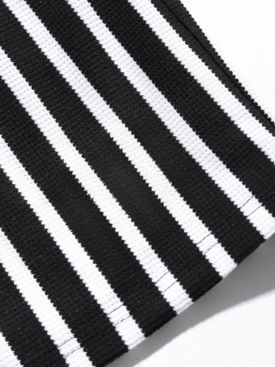 Polo Collared T-shirt And Striped Shorts - Grafton Collection