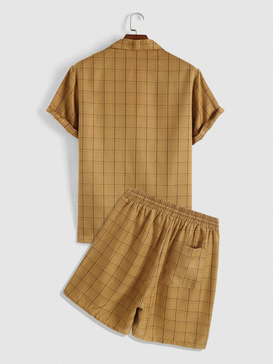 Pocket Shirt And Drawstring Shorts Sets - Grafton Collection