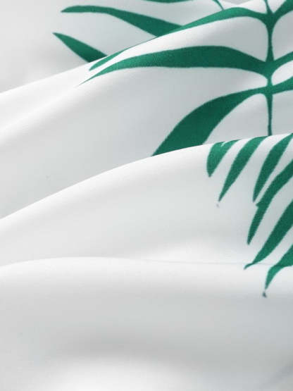 Tropical Leaves Pattern Shirt And Shorts Set - Grafton Collection