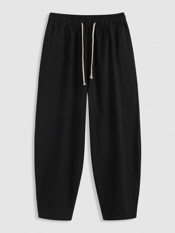 Linen Textured Popover Shirt And Pants Set - Grafton Collection