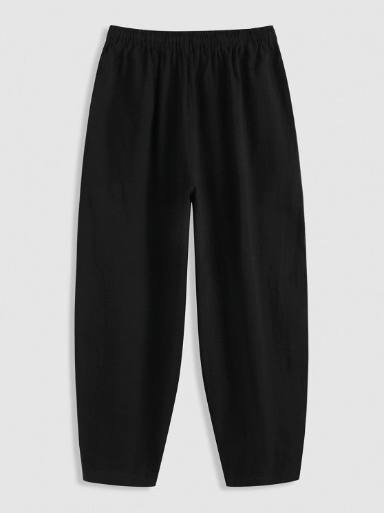 Linen Textured Popover Shirt And Pants Set - Grafton Collection