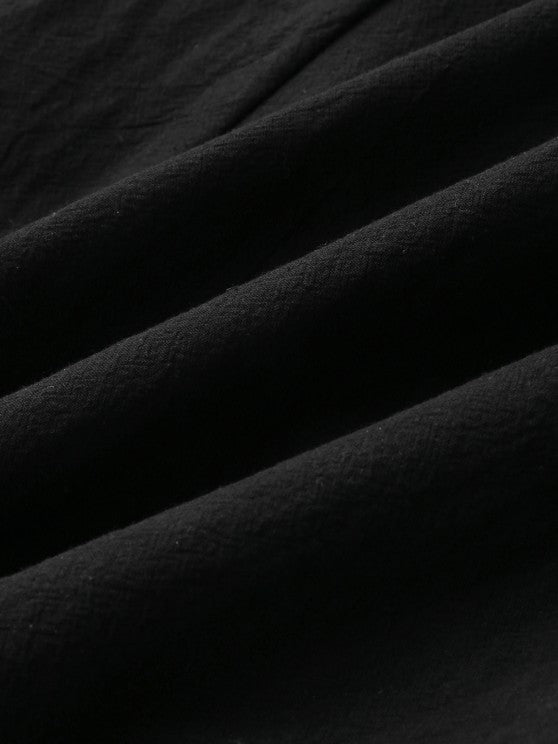 Linen Textured Popover Shirt And Pants Set - Grafton Collection