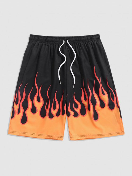 Fire Printed T Shirt And Shorts - Grafton Collection