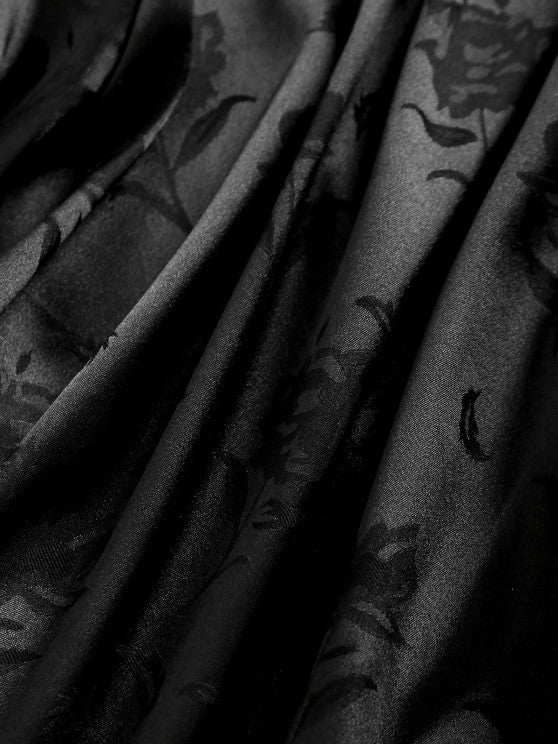 Silky Leopard Print Satin Short Sleeve Shirt - Grafton Collection