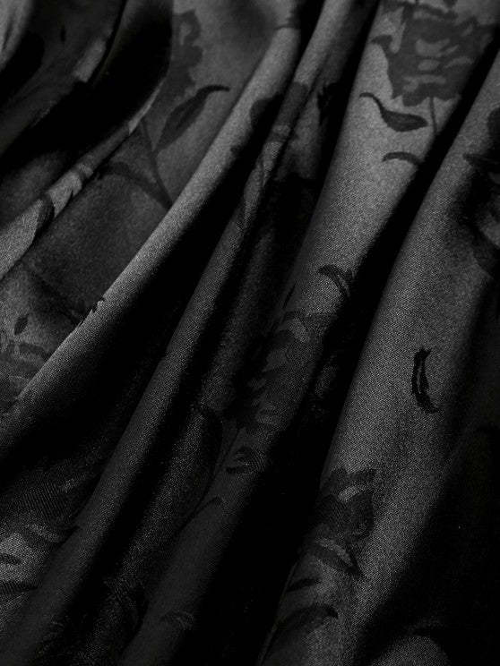 Silky Leopard Print Satin Short Sleeve Shirt - Grafton Collection