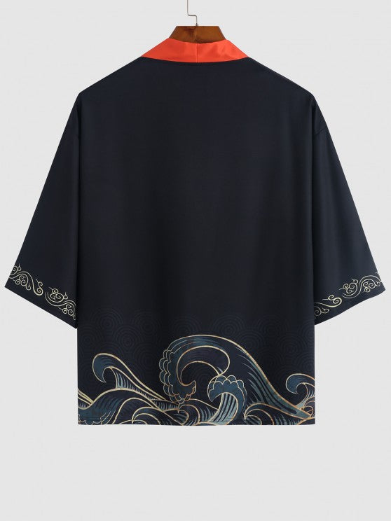 Print Kimono With Beach Shorts Set - Grafton Collection