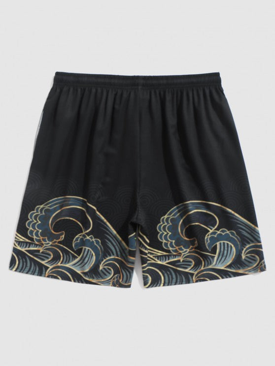 Print Kimono With Beach Shorts Set - Grafton Collection