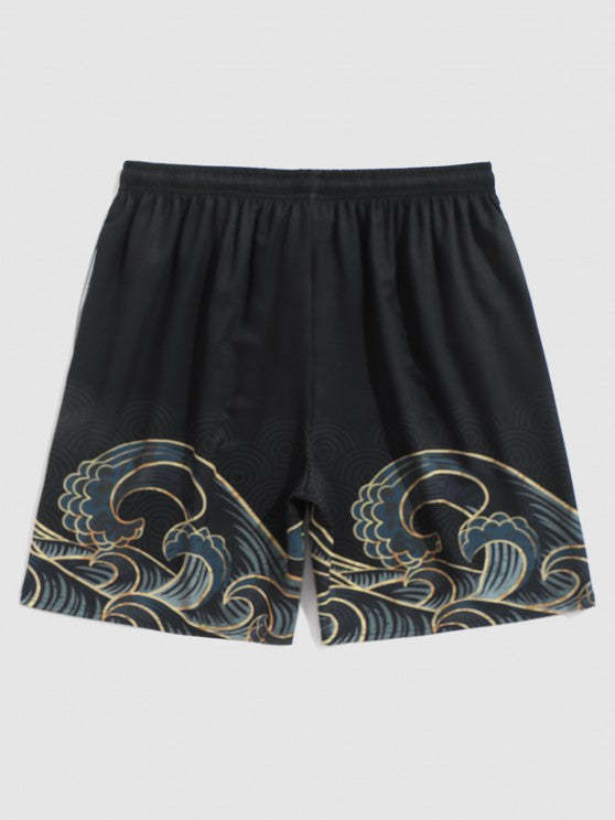Print Kimono With Beach Shorts Set - Grafton Collection