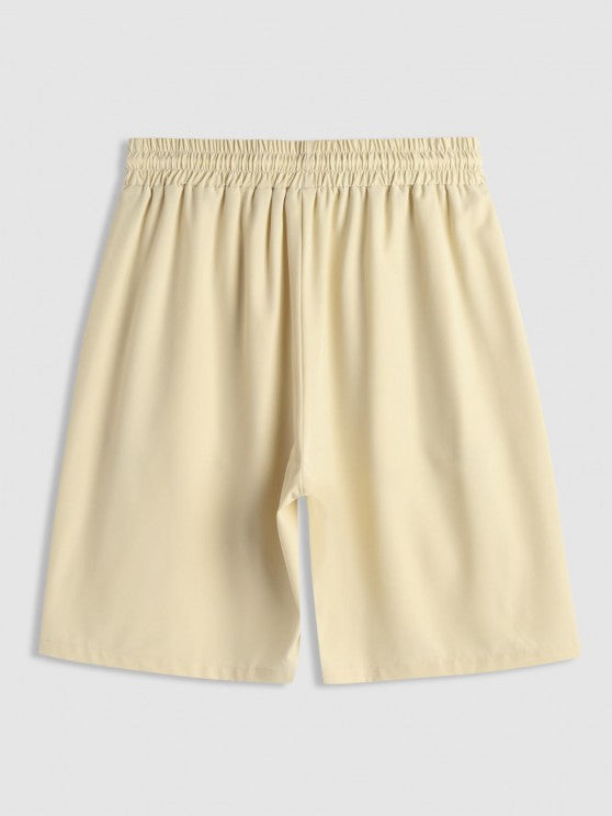 LA Print Stand Collar Shirt With Shorts Set - Grafton Collection