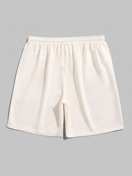 Plum Blossom Print And Board Shorts Set - Grafton Collection