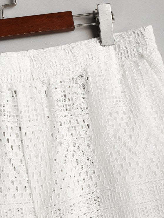 Netted Long Sleeves Shirt And Shorts - Grafton Collection