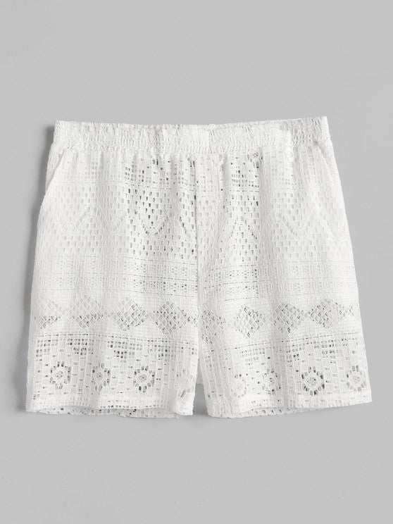 Netted Long Sleeves Shirt And Shorts - Grafton Collection