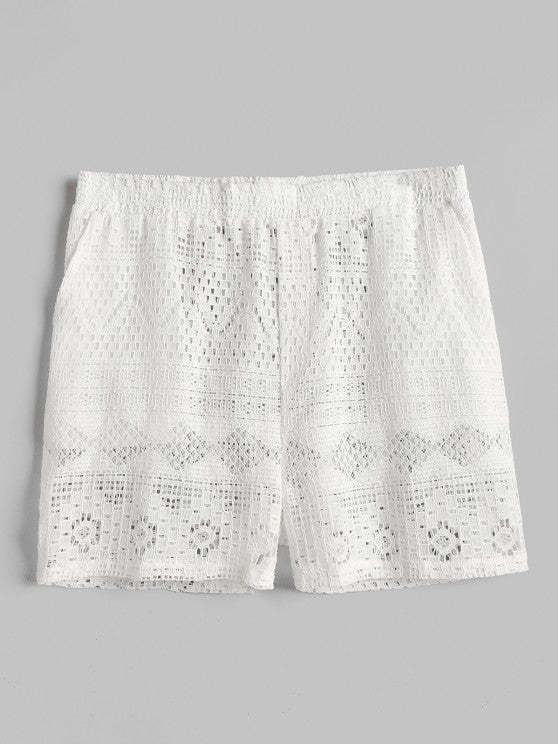 Netted Long Sleeves Shirt And Shorts - Grafton Collection