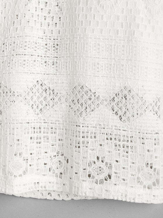 Netted Long Sleeves Shirt And Shorts - Grafton Collection