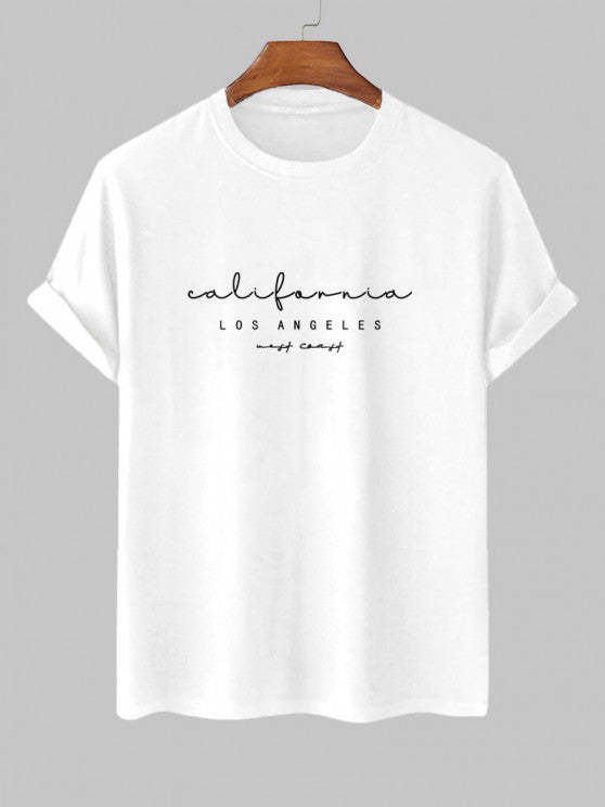 Los Angeles Print  T Shirt And Shorts Set - Grafton Collection