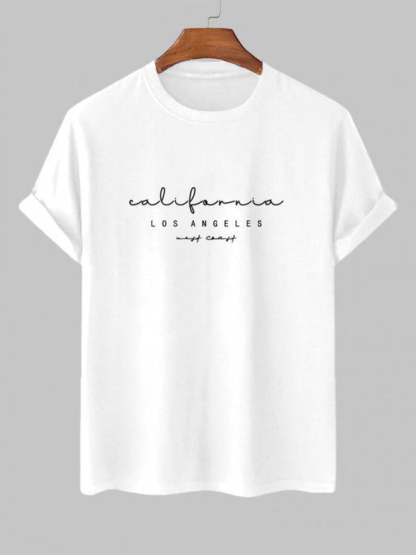 Los Angeles Print  T Shirt And Shorts Set - Grafton Collection