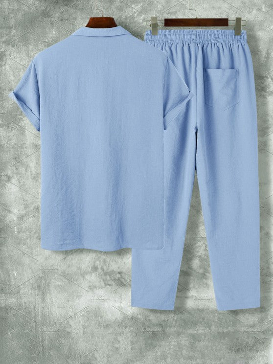 Casual Collar Shirt And Pants - Grafton Collection