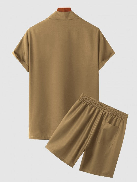 Casual Button Shirt And Casual Shorts - Grafton Collection