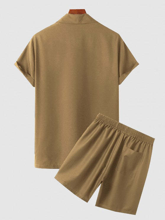Casual Button Shirt And Casual Shorts - Grafton Collection