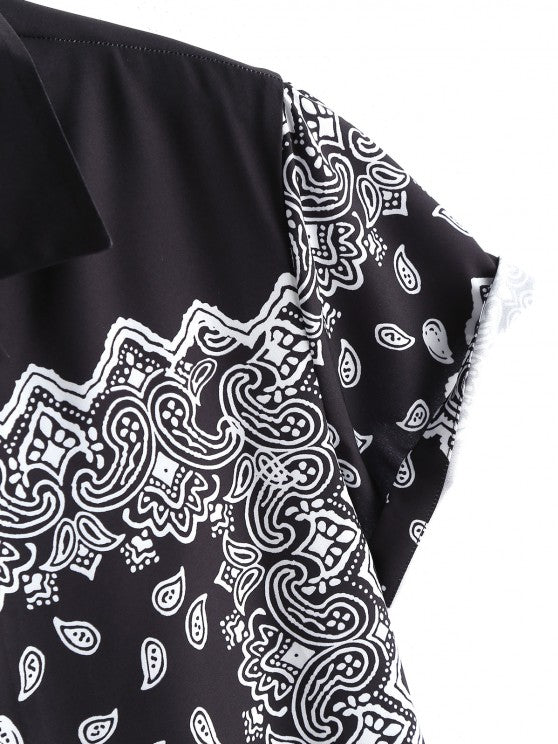 Paisley Printed Shirt With Shorts Set - Grafton Collection