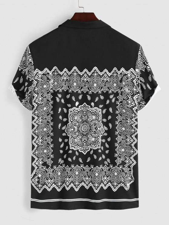 Paisley Printed Shirt With Shorts Set - Grafton Collection